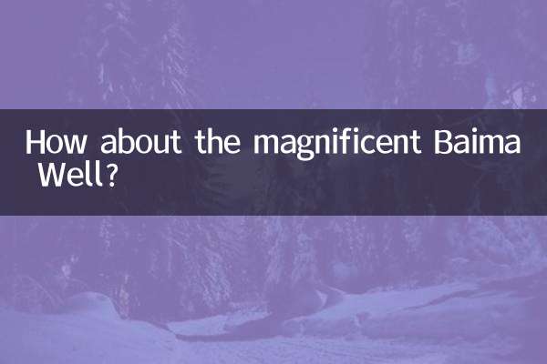 How about the magnificent Baima Well?