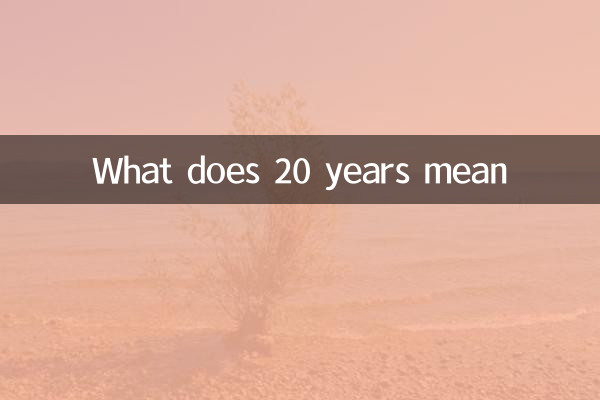 20 سال به چه معناست