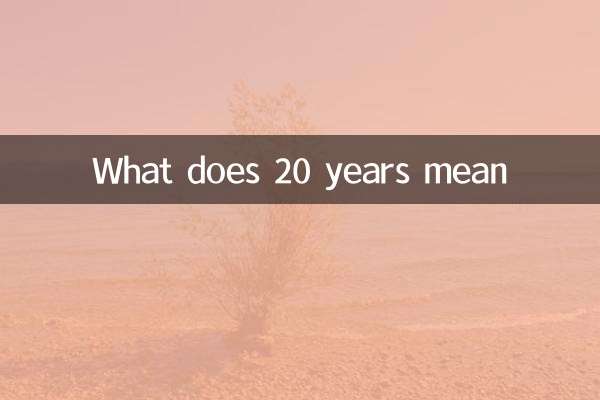 ¿Qué significa 20 años?