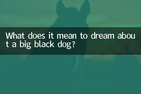 What does it mean to dream about a big black dog?