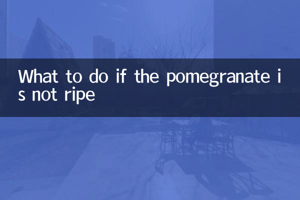 석류가 익지 않은 경우 어떻게 해야 합니까?