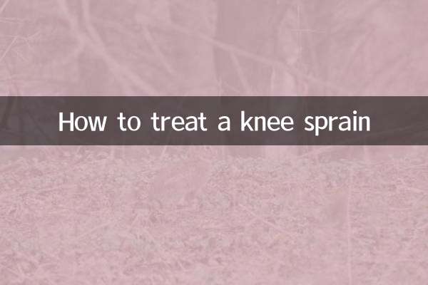 How to treat a knee sprain