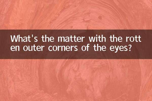 Qual é o problema com os cantos externos podres dos olhos?