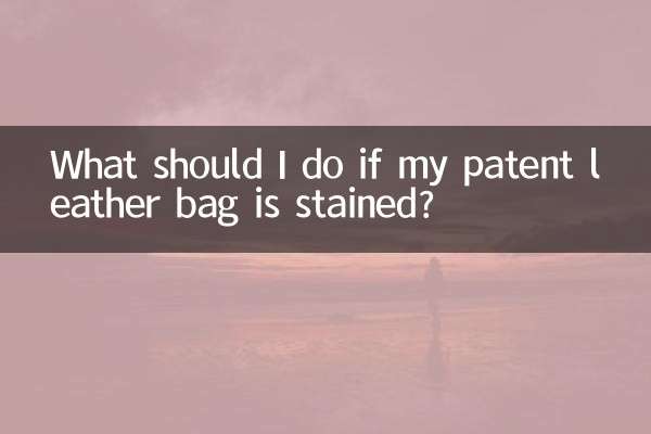 Cosa devo fare se la mia borsa in vernice è macchiata?