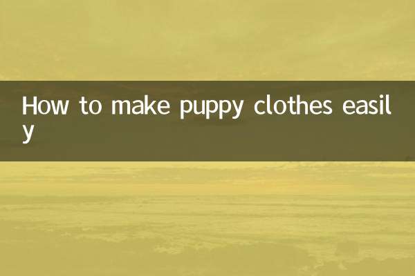 Come realizzare facilmente i vestiti per i cuccioli