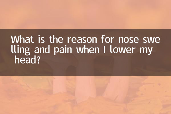 Quelle est la raison du gonflement du nez et de la douleur lorsque je baisse la tête ?