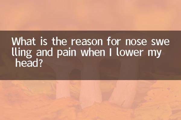 Quelle est la raison du gonflement du nez et de la douleur lorsque je baisse la tête ?