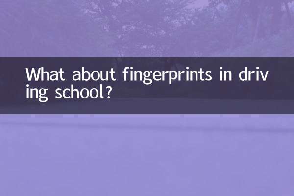 Was ist mit Fingerabdrücken in der Fahrschule?