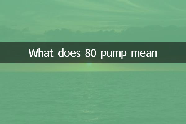 Cosa significano 80 pompa