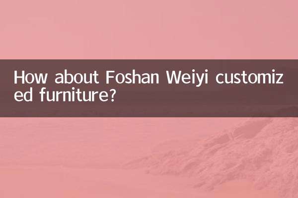 Wie wäre es mit maßgeschneiderten Möbeln von Foshan Weiyi?