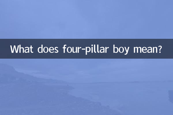 What does four-pillar boy mean?