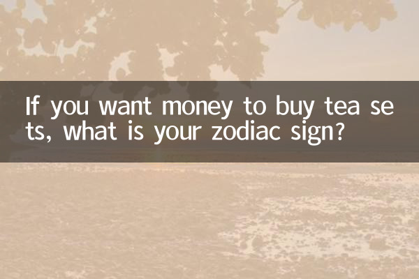 Si quieres dinero para comprar juegos de té, ¿cuál es tu signo del zodíaco?