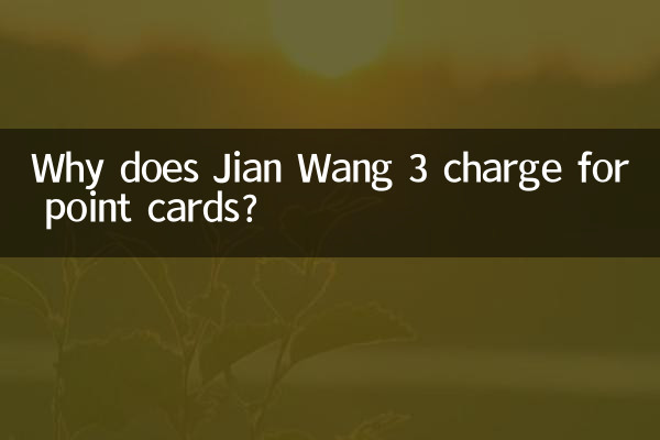 Warum erhebt Jian Wang 3 eine Gebühr für Punktekarten?