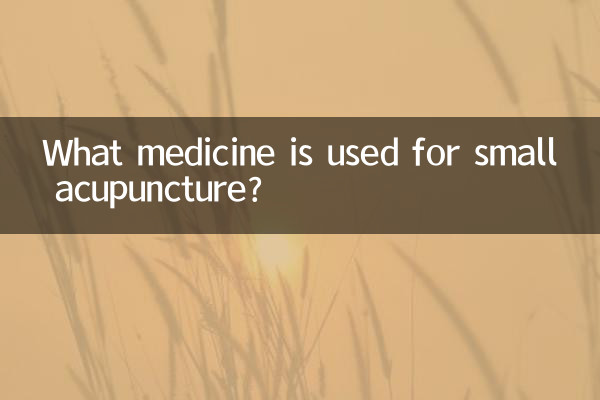 ¿Qué medicamento se utiliza para la acupuntura pequeña?