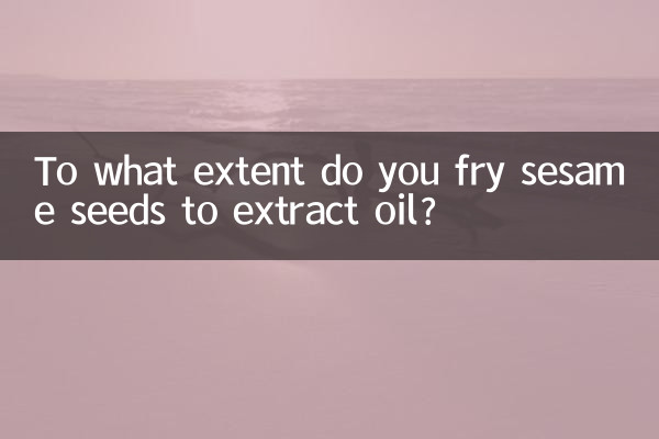 ¿Hasta qué punto se fríen las semillas de sésamo para extraer aceite?
