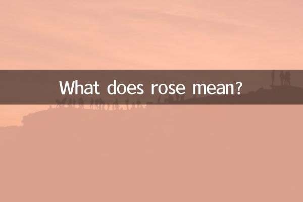 O que significa rosa?