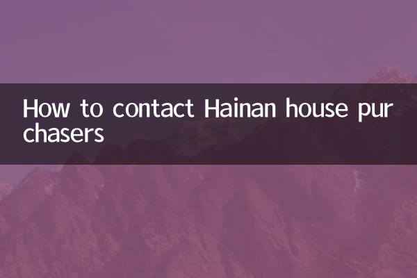 Cómo contactar a los compradores de viviendas en Hainan