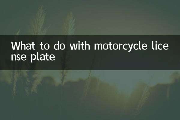 ¿Qué hacer con la matrícula de la motocicleta?