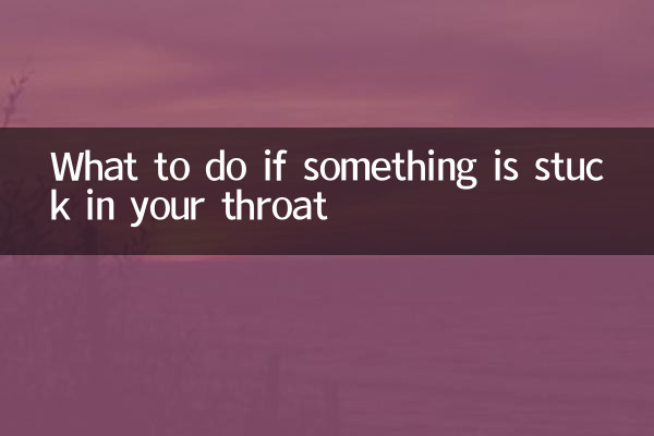 喉に何か詰まった場合の対処法