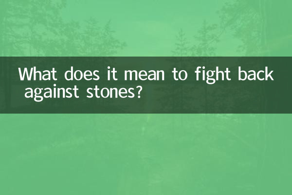 ماذا يعني القتال ضد الحجارة؟