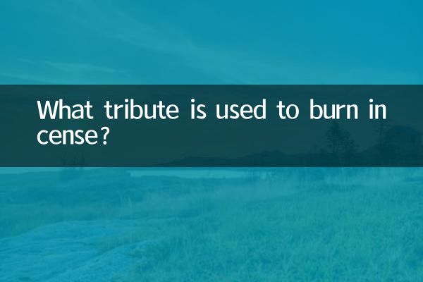 Quale tributo viene utilizzato per bruciare l'incenso?