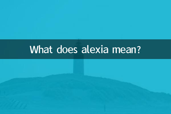 Cosa significa Alexia?
