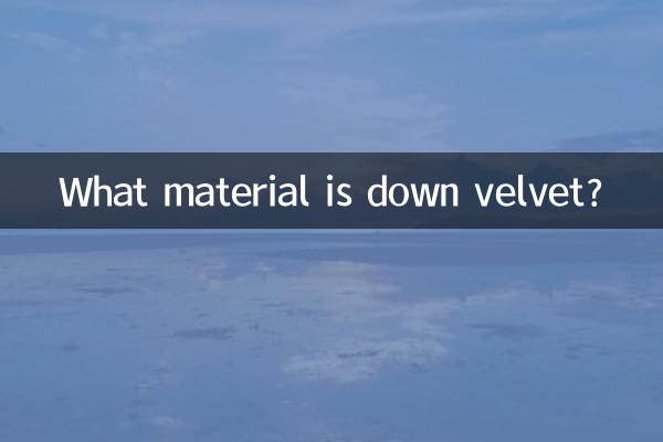De quelle matière est le duvet de velours ?