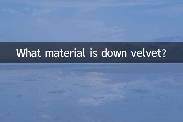 De quelle matière est le duvet de velours ?