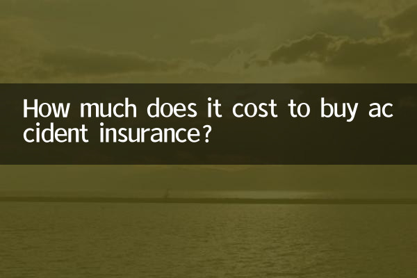 How much does it cost to buy accident insurance?