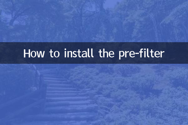 Come installare il prefiltro