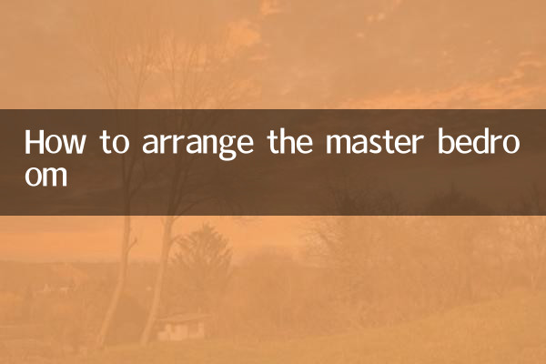 Come organizzare la camera da letto principale