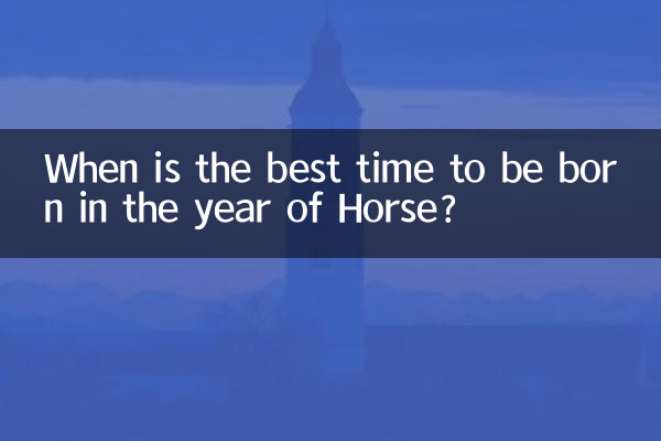 ¿Cuándo es el mejor momento para nacer en el año del Caballo?