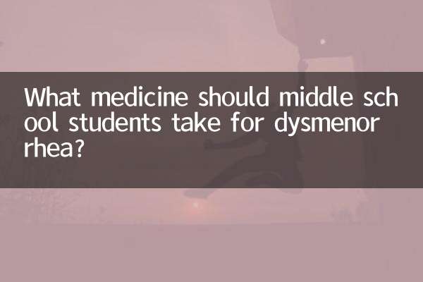 Quels médicaments les collégiens doivent-ils prendre en cas de dysménorrhée ?
