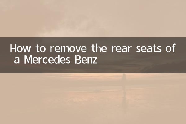 Cómo quitar los asientos traseros de un Mercedes Benz