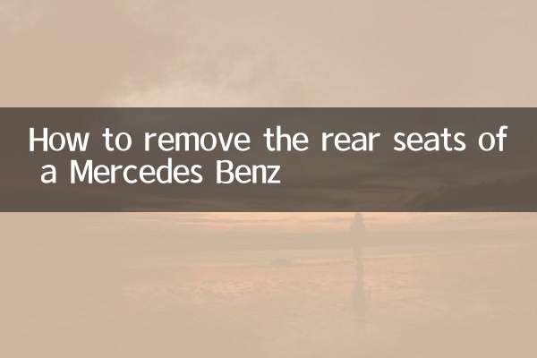 Come rimuovere i sedili posteriori di una Mercedes Benz
