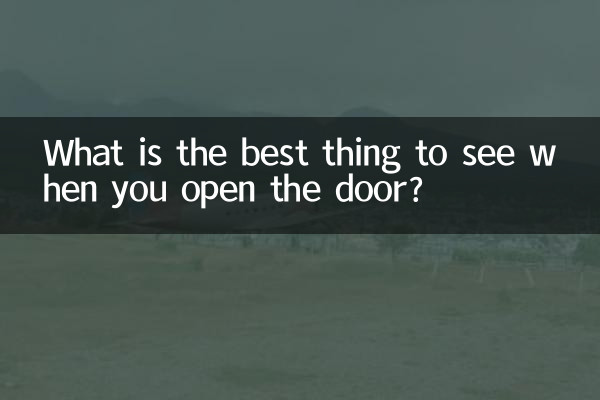 ما هو أفضل شيء تراه عندما تفتح الباب؟