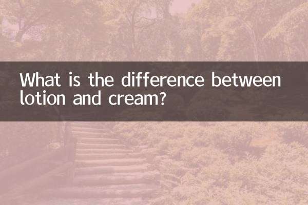 Quelle est la différence entre une lotion et une crème ?
