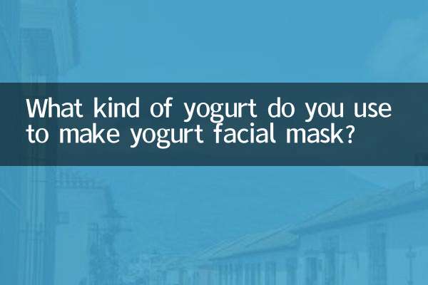 Quel type de yaourt utilisez-vous pour faire un masque facial au yaourt ?