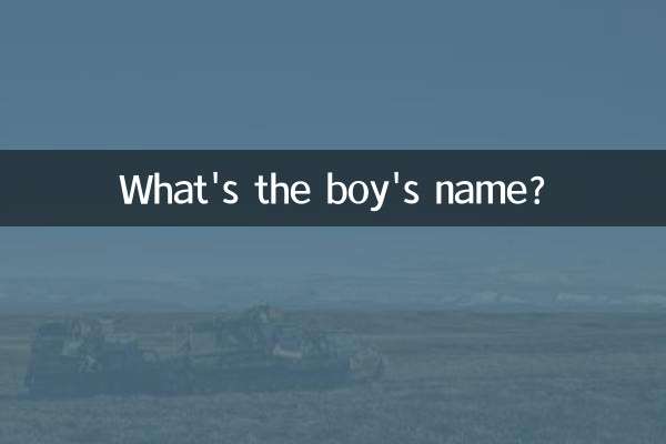 Comment s'appelle le garçon ?