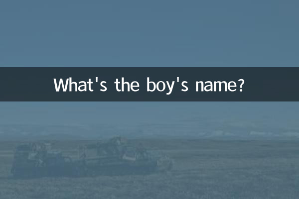 Comment s'appelle le garçon ?