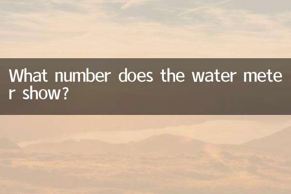 واٹر میٹر کس نمبر میں دکھاتا ہے؟