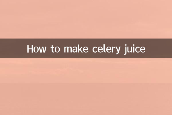 Wie man Selleriesaft macht