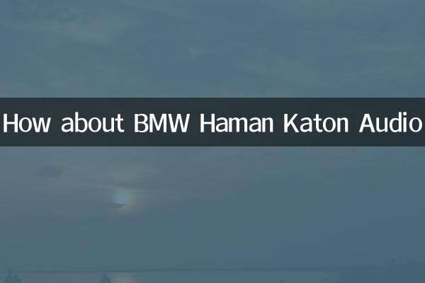 Wie wäre es mit BMW Haman Katon Audio