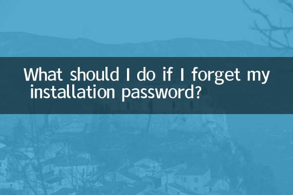 Was soll ich tun, wenn ich mein Installationspasswort vergesse?