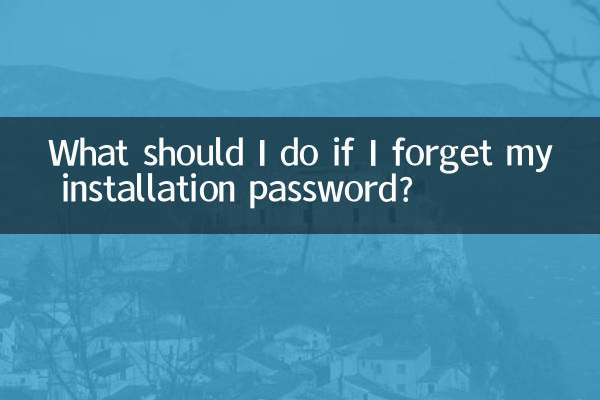 Cosa fare se dimentichi la password di installazione