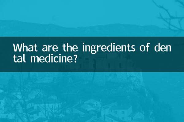 Was sind die Inhaltsstoffe der Zahnmedizin?