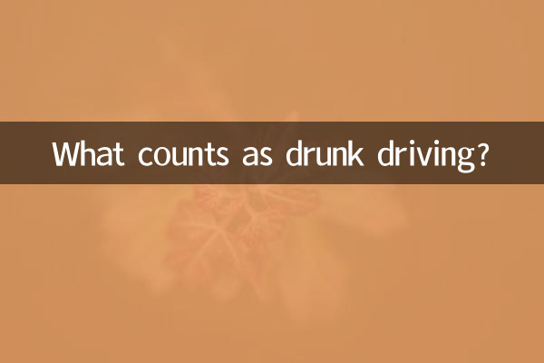 What counts as drunk driving?