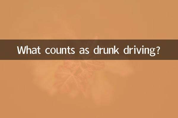 What counts as drunk driving?