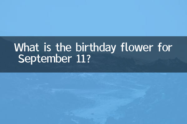 Was ist die Geburtstagsblume für den 11. September?