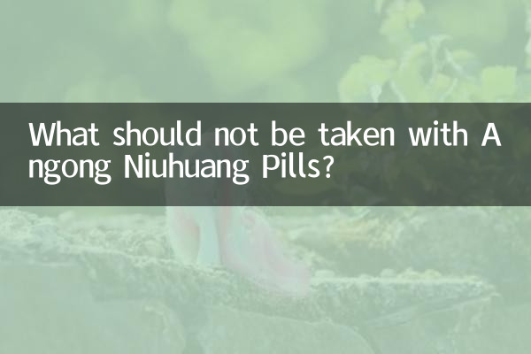 Angong Niuhuang বড়ির সাথে কি নেওয়া উচিত নয়?